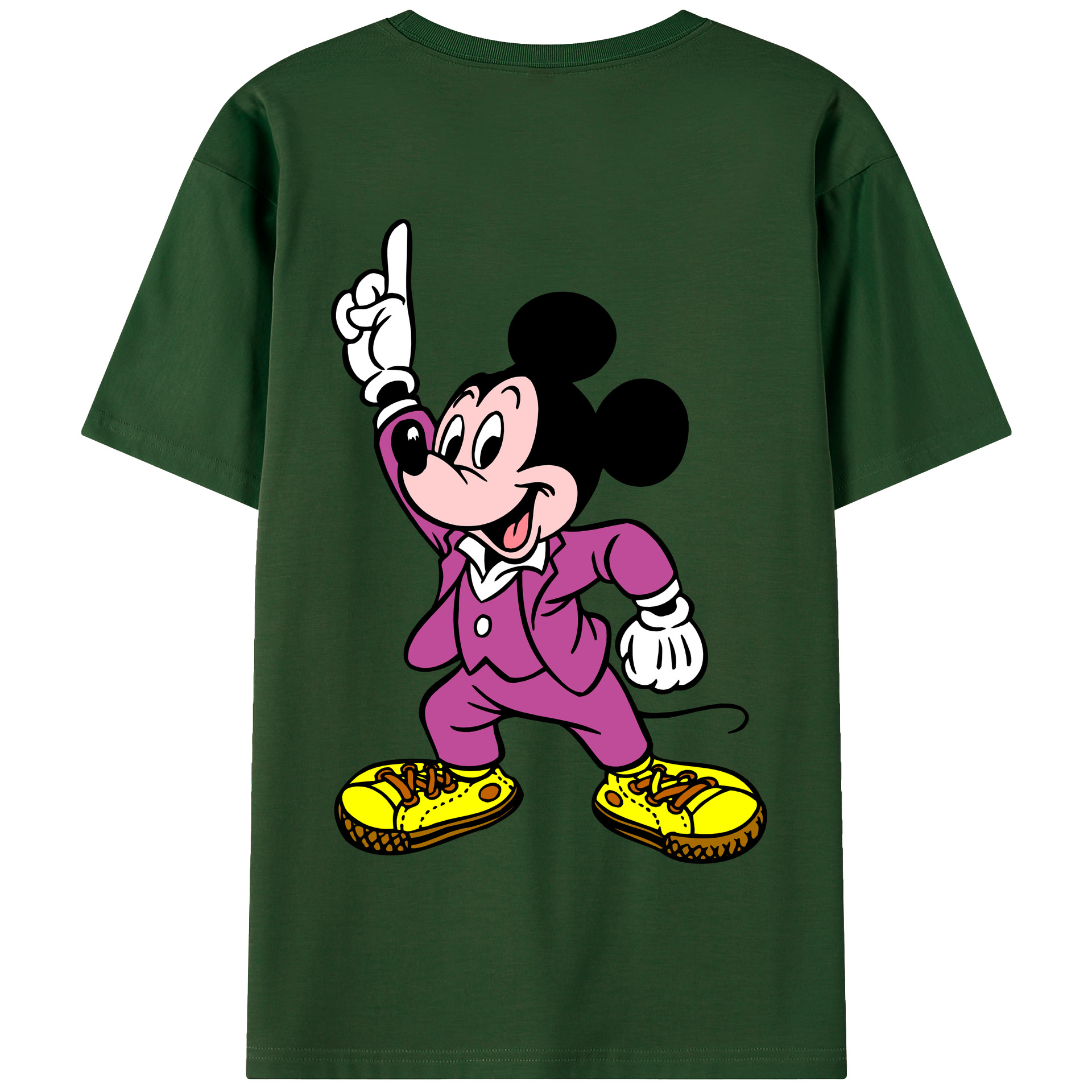 （画像用） ミッキーマウス Mickey Mouse 綿100％半袖Tシャツ（背面プリント）